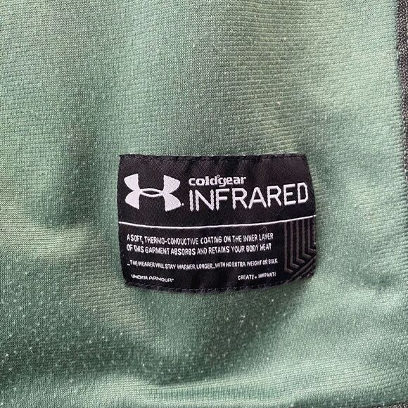 Under Armour men S cold gear Infrared fitted full zip jacket olive green - Picture 6 of 13